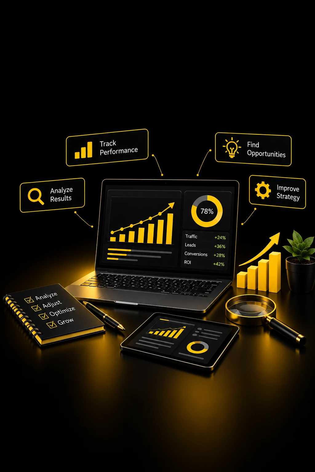 Digital marketing performance measurement, analytics and continuous strategy improvement